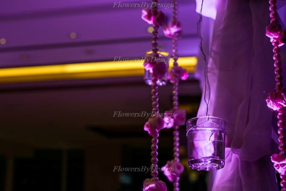 Glass and Pink Flower Decoration Bangalore