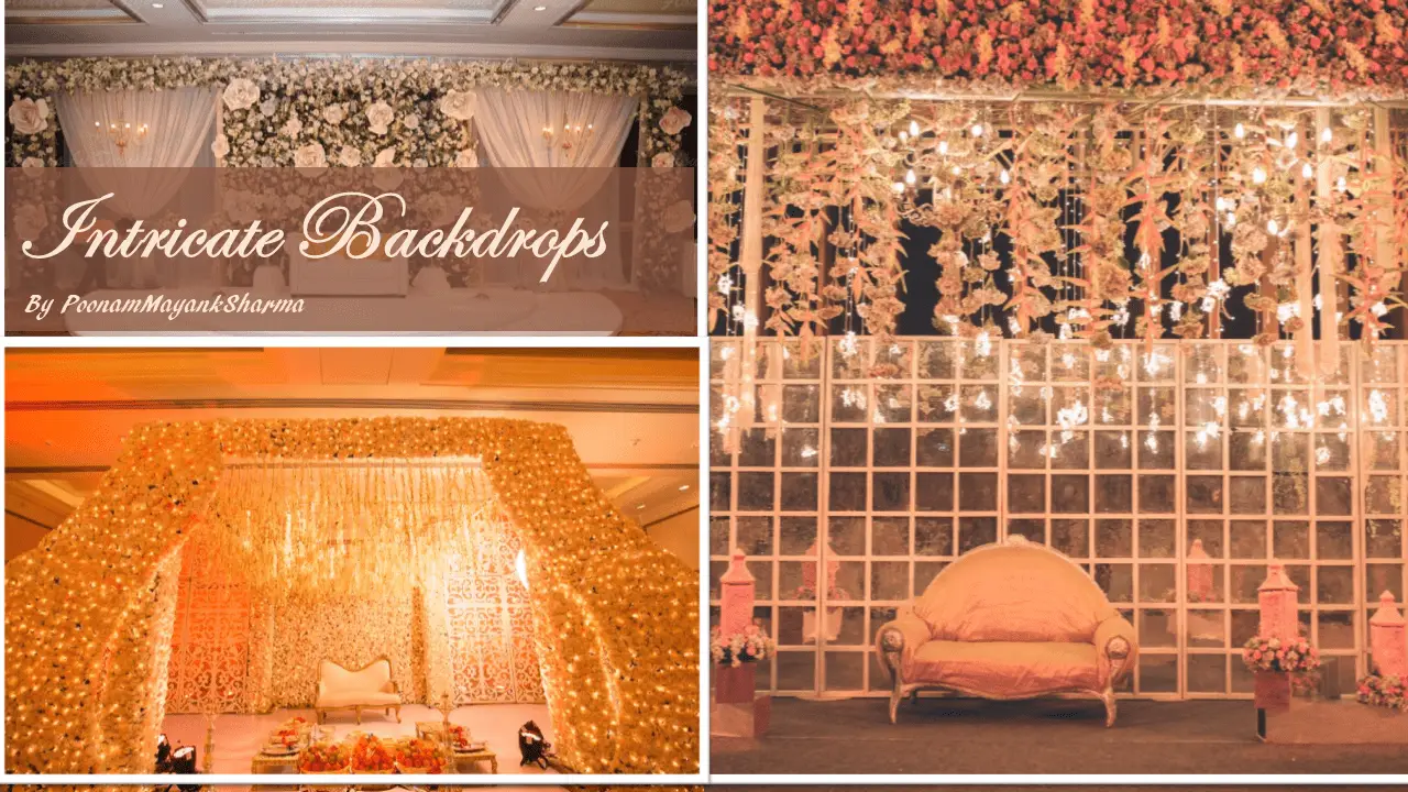 Intricate backdrops and floral designs