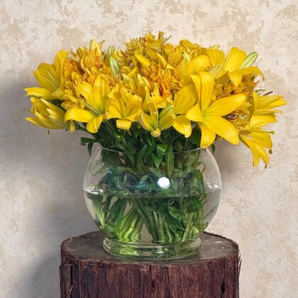 Golden Glow Vase Arrangement