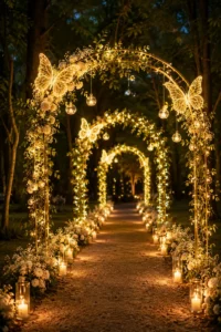 luxury-fairy-light-aisle-decoration