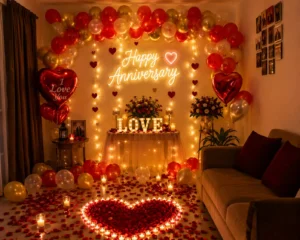 rose-petal-anniversary-decoration-in-living-room